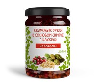 Кедровые орехи в сосновом сиропе с клюквой 260мл