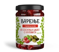 Шишковое варенье с клубникой 260мл 330 грамм